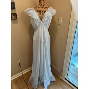 Vintage 1960's Van Raalte Sheer Sexy Nightgown Deep V-neck and V-back